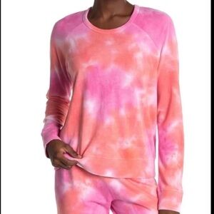 Sundry Pink and Orange Tie-Dye Sweatshirt